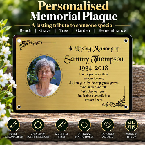 Personalised memorial photo - personalised,