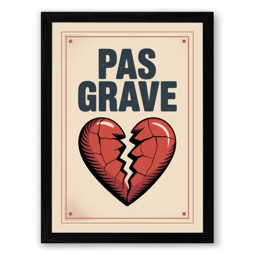 Pas grave vintage - vintage, framed