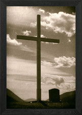 The Cross and Grave Framed