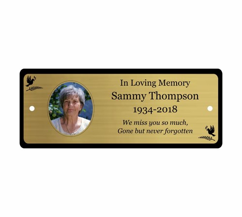 Memorial bench plaque - memorial,
