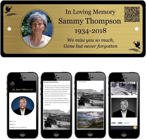 Memorial bench plaque - bench,