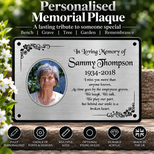 Personalised memorial photo - personalised,