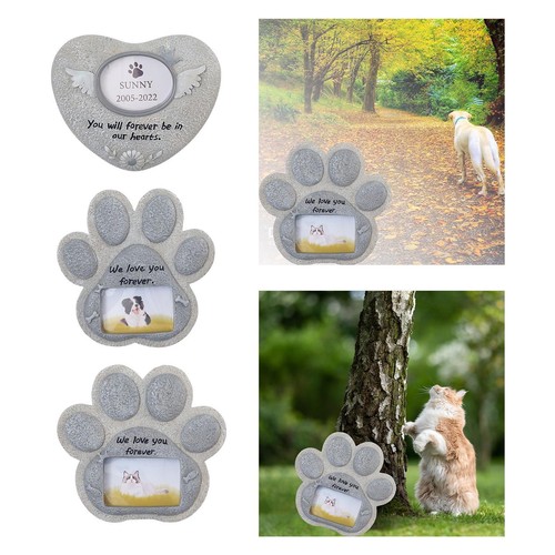 Dog grave marker with picture - grave,