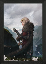 Flower on the grave Framed