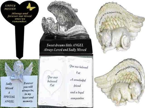 Dog cat pet memorial - cat, plaque