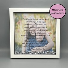 Memorial poem photo framed